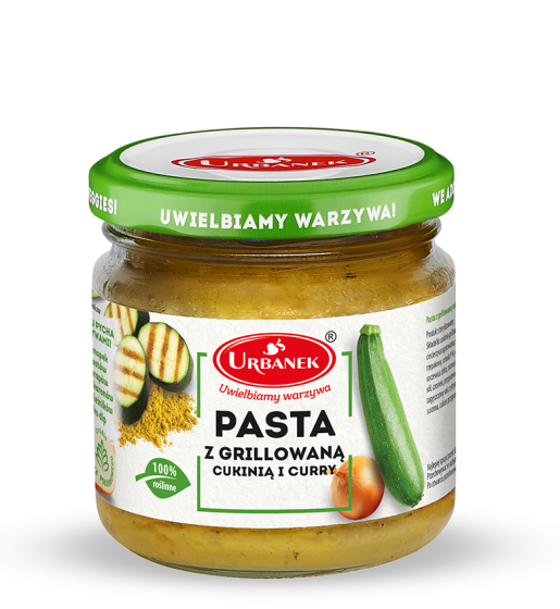 Pasta z grillowaną cukinią i curry
