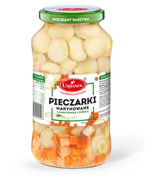Pieczarki marynowane z marchewką