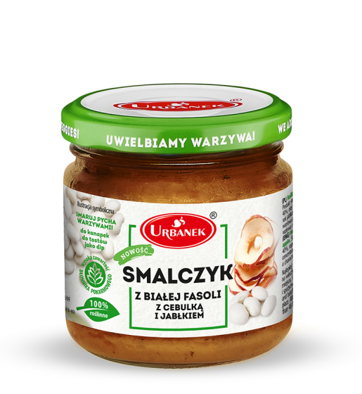 Smalczyk z białej fasoli z cebulką i jabłkiem