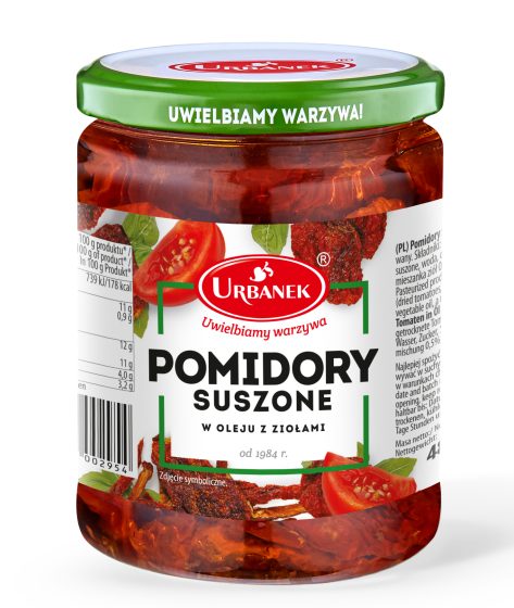 Pomidory suszone w oleju z ziołami